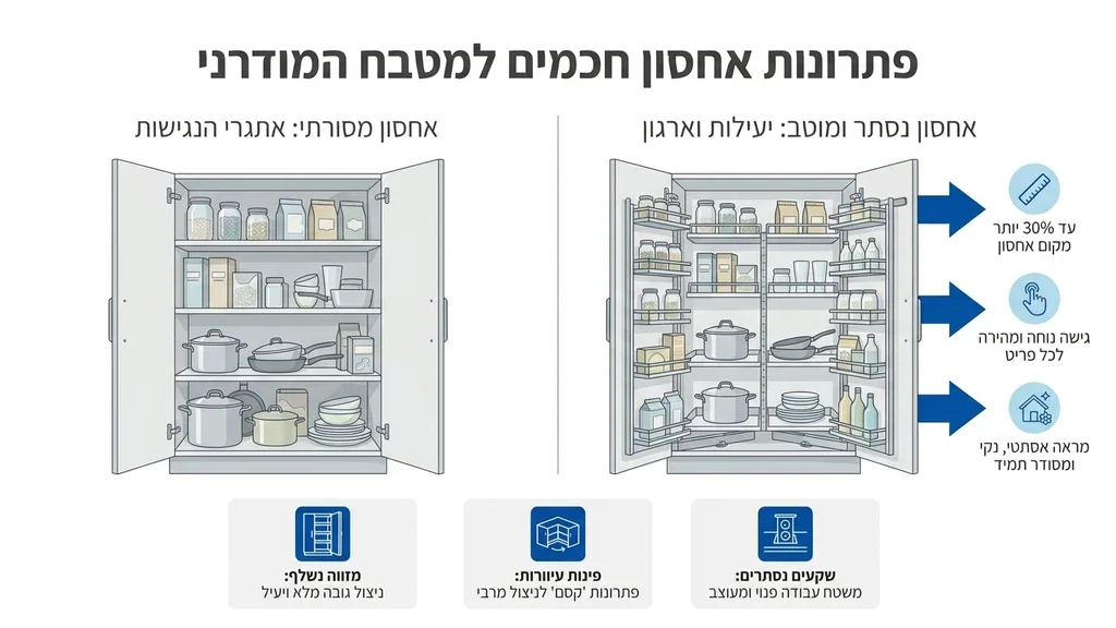 עיצוב מטבח מודרני נקי ומינימליסטי