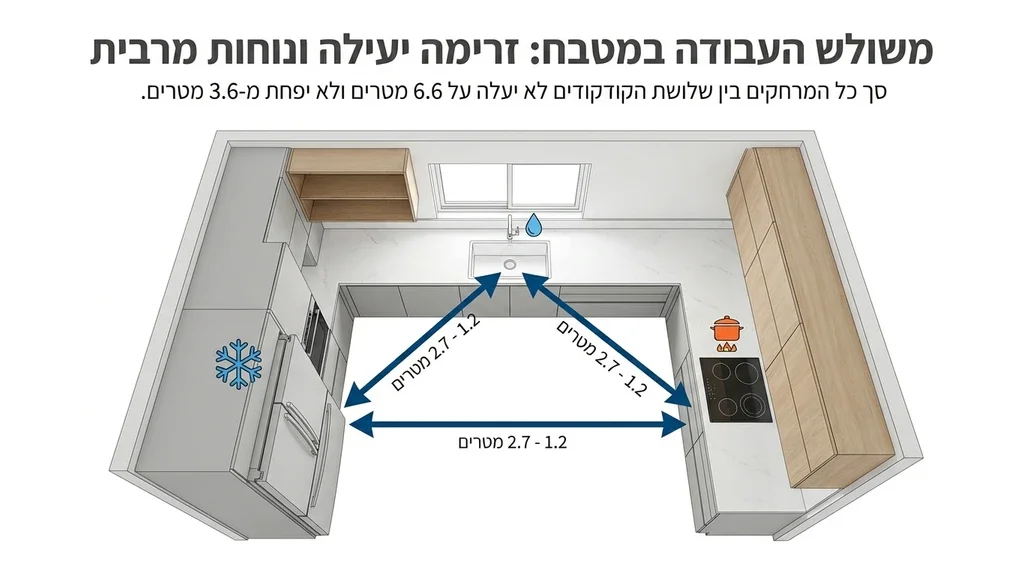 תרשים של משולש עבודה במטבח